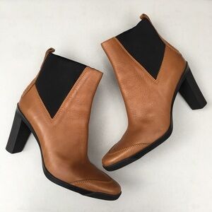 HOGAN Heeled Ankle Boot Tan Size 8